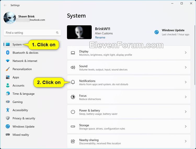 Turn On or Off Show Notifications in Notification Center in Windows 11 Tutorial Windows 11 Forum