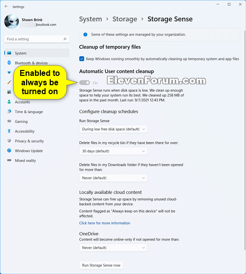 Enable or Disable Storage Sense in Windows 11 Tutorial Windows 11 Forum