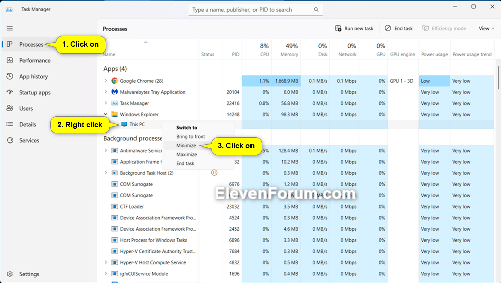 Minimize Window in Windows 11 Tutorial Windows 11 Forum