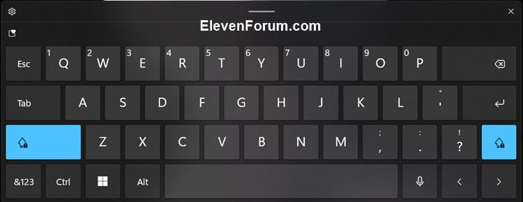 Enable or Disable Shift Lock on Touch Keyboard in Windows 11 Tutorial