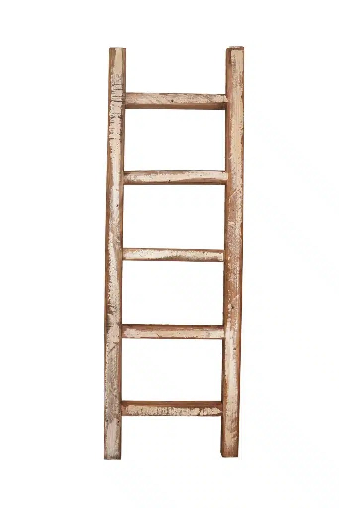 Rustic Reclaimed Wood Blanket Ladder Elfin View The Sustainable