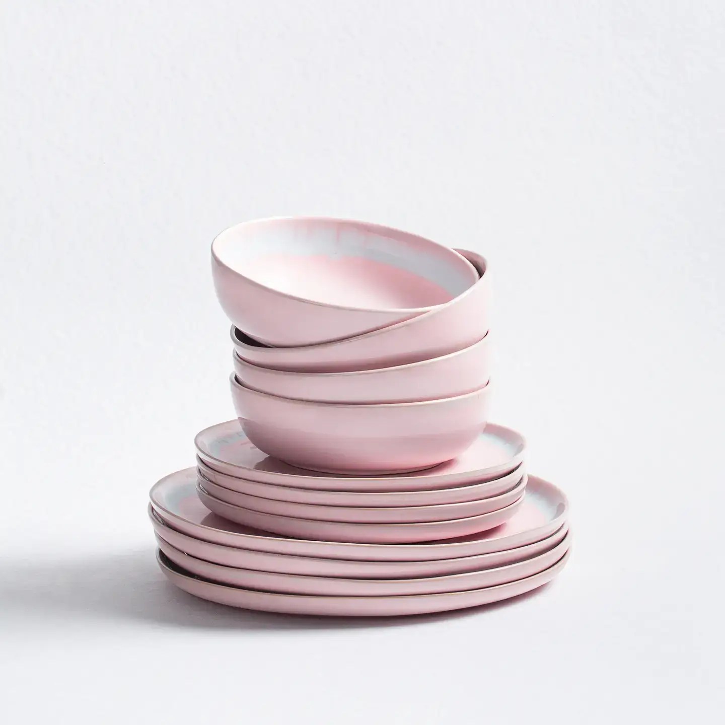 Lead Free Dinnerware Cotton Candy Set 12 Pieces _ Egg Back Home Elfin