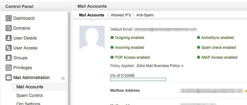 Free Domain Push & ActiveSync Email for iOS/Mobile with Zoho