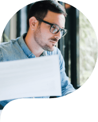 a professional man doing office work