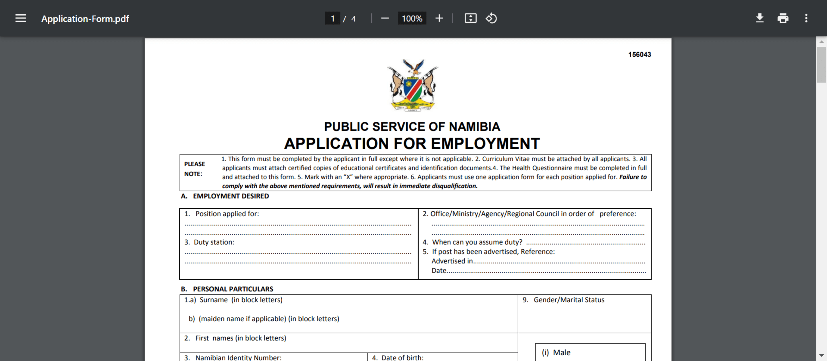 Namibian Government Application Forms A Comprehensive Guide 2024