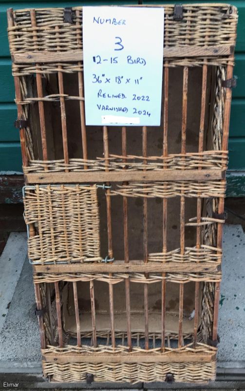 1 and 3 = 2 Good quality pigeon baskets that were relined two years