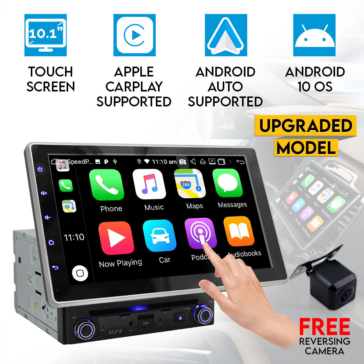 In Dash DVD Player Universal Android GPS WiFi BT Elinz