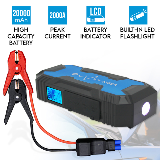Maxxlee 2000A Car 12V Portable Jump Starter Battery Charger 36800mAh