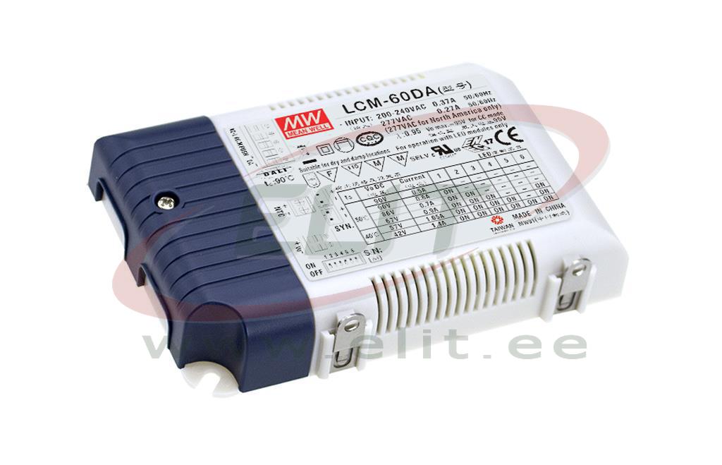 LCM60DA LED Power Supply LCM, DALI, input 180..295VAC 254..417VDC, 60