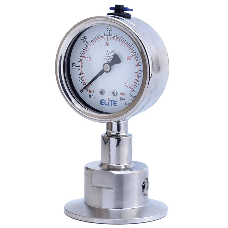 All SS Sanitary Pressure Gauges Elite Instruments