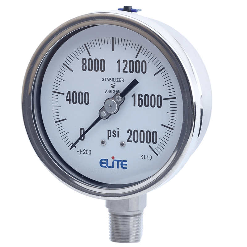 All SS High Pressure Gauges Elite Instruments