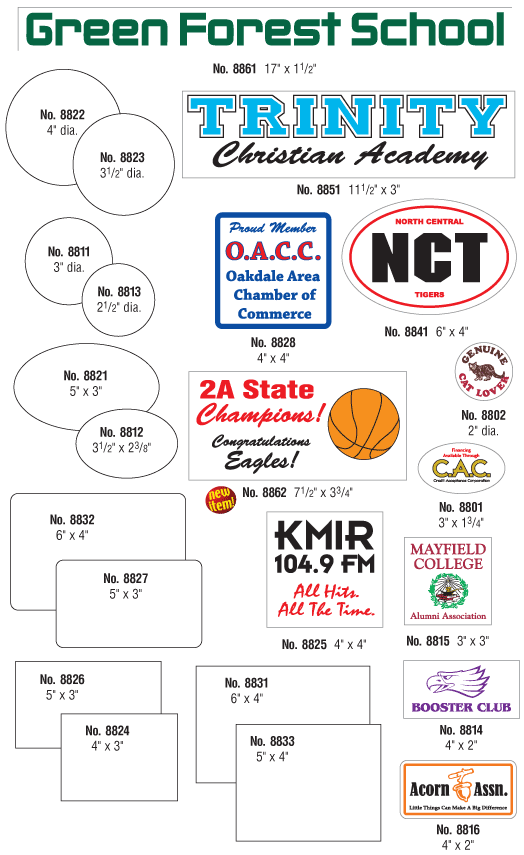 Custom Static Cling Decals and Stickers