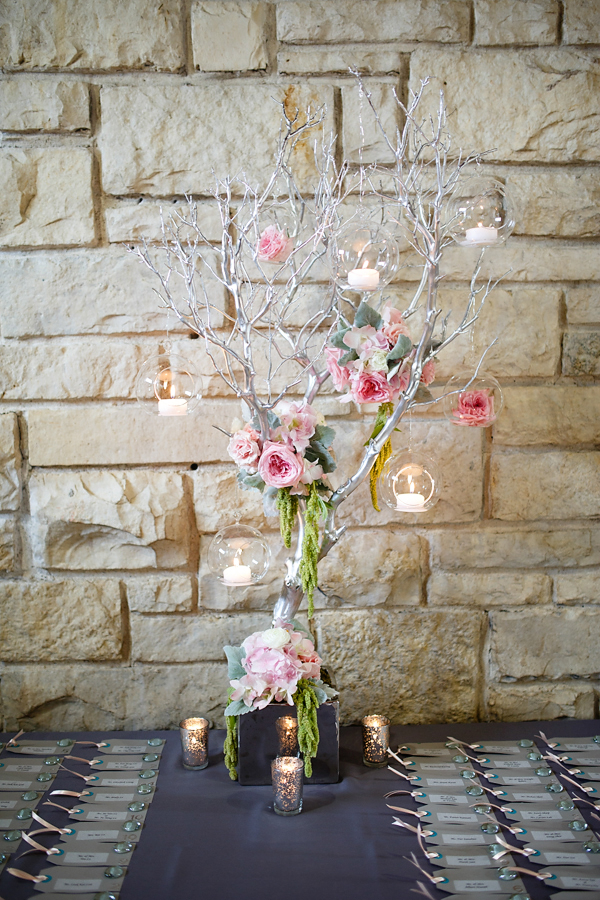 Candles on Tree Branches Centerpiece Elizabeth Anne Designs The