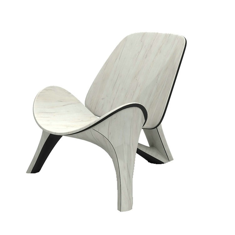 Lapella Marble Chair by Zaha Hadid