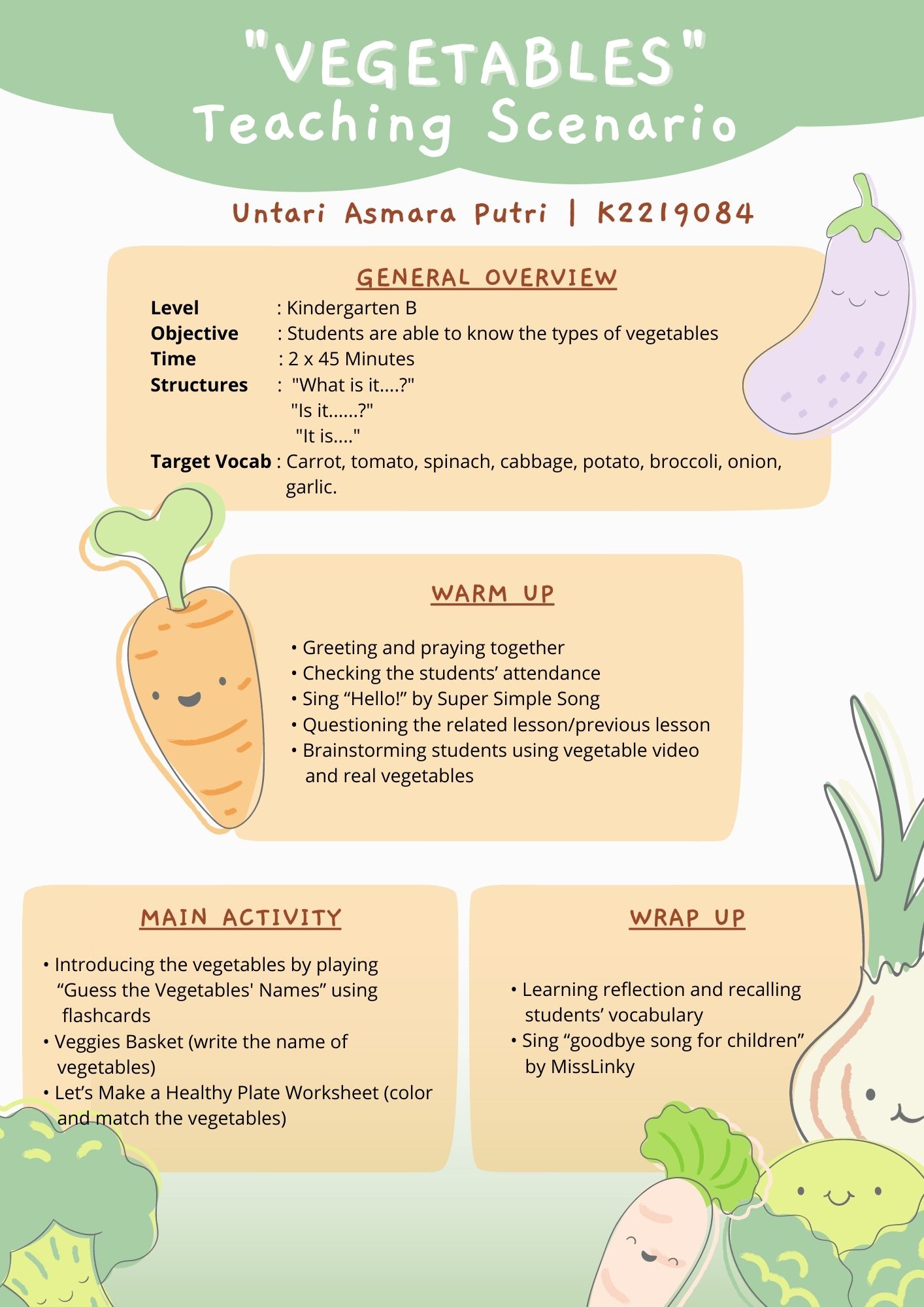Vegetables Lesson Plans ELL'S CLASS