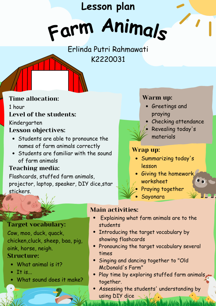 Farm Animals Lesson Plans ELL'S CLASS