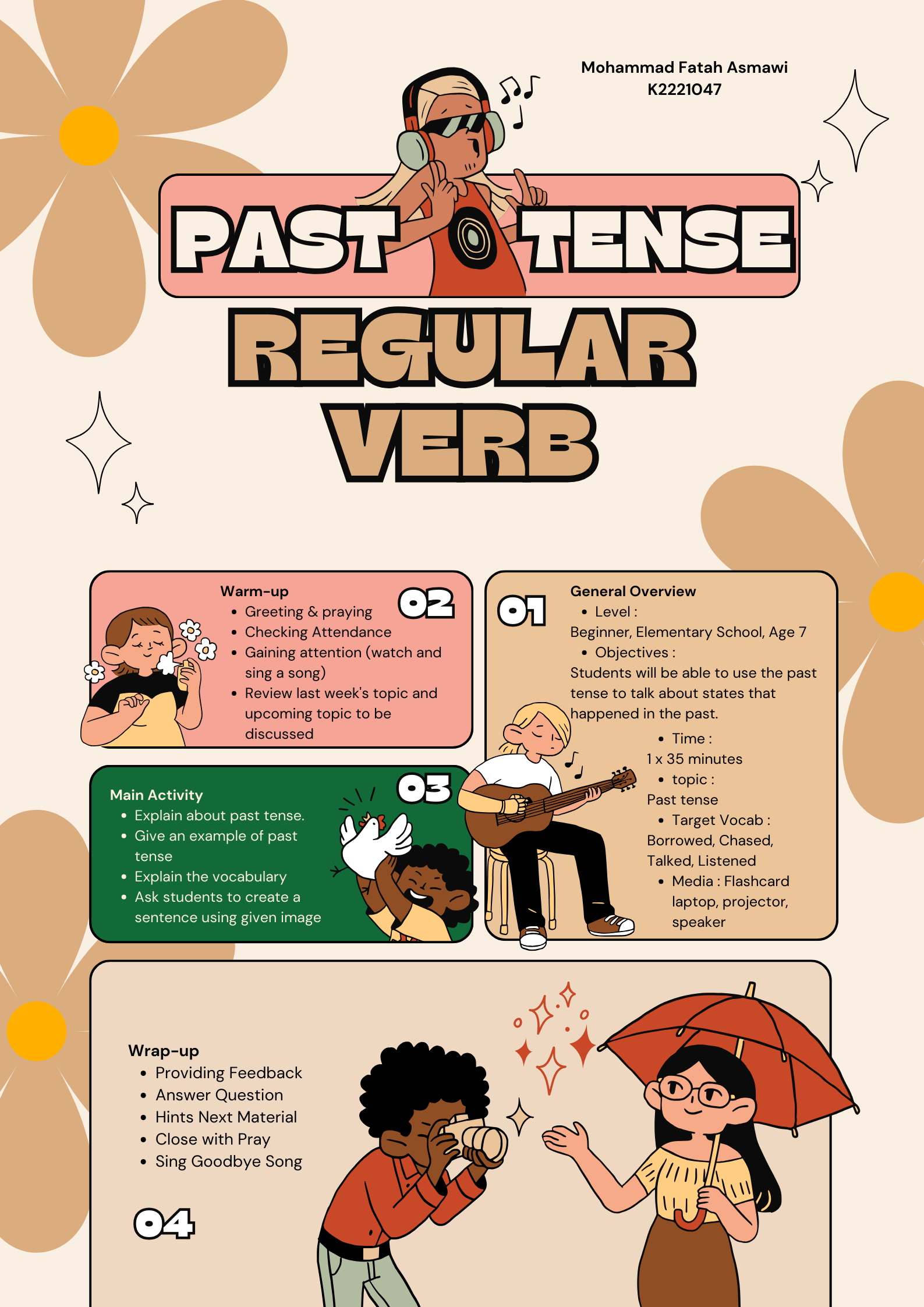 Lesson Plan Past Tense for Elementary School Lesson Plans - ELL'S CLASS