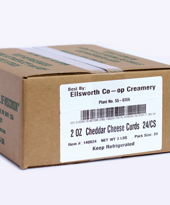 2 oz Natural Cheese Curds Ellsworth Cooperative Creamery