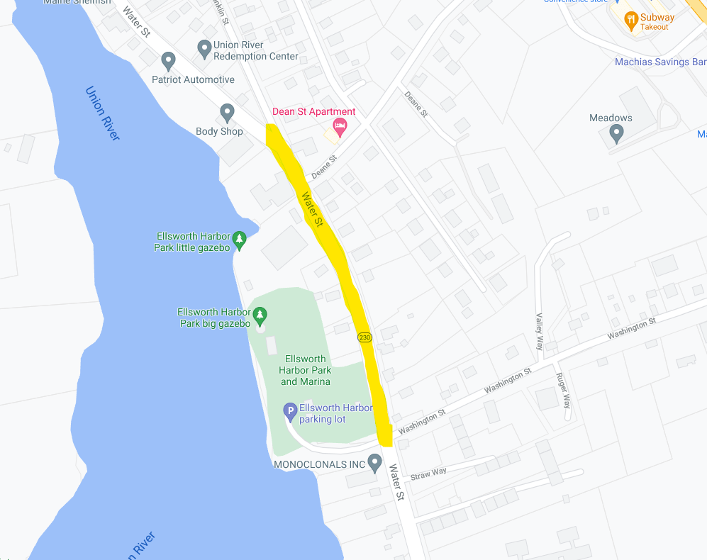 Water Street Road Construction Until July 1st, 2021 City of Ellsworth