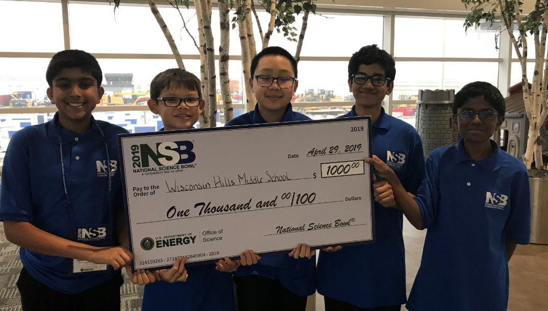 WHMS Competes in the National Science Bowl Finals News Details