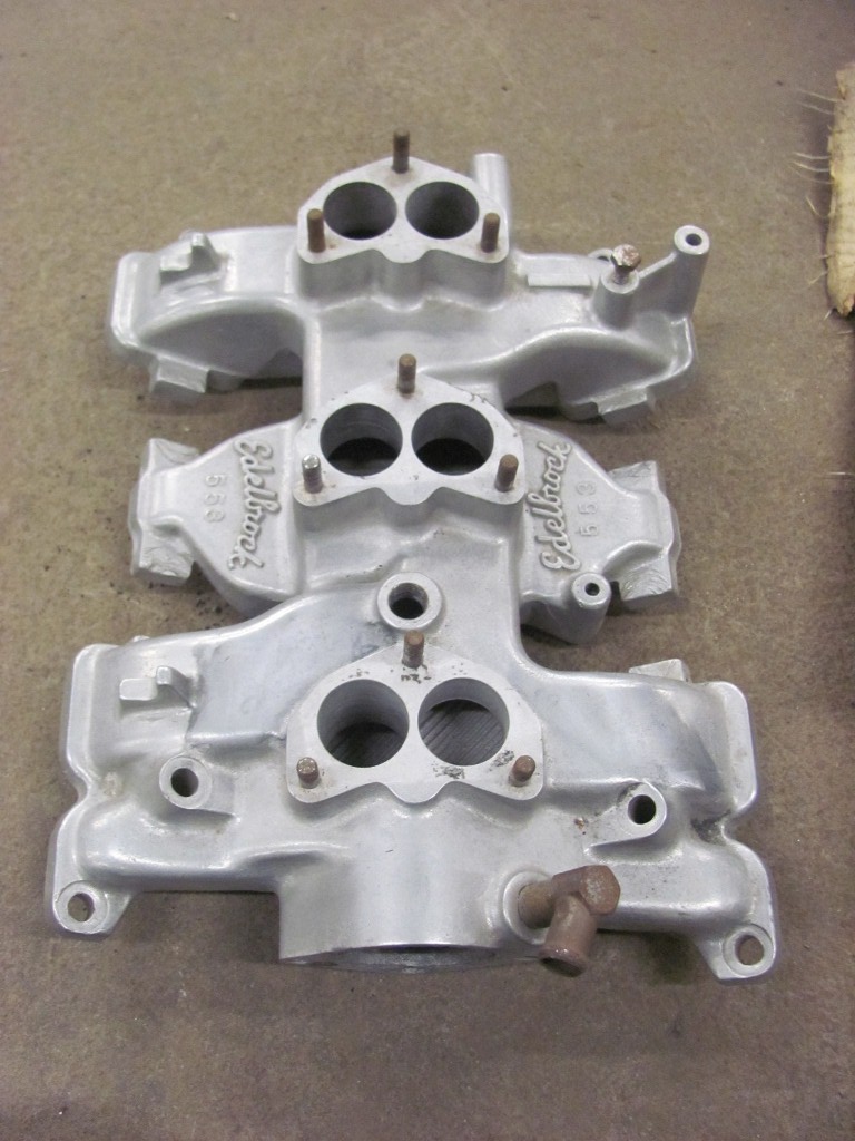 Wintage Edelbrock 553 Tri Power Tripower 3X2 Intake Manifold Y Block