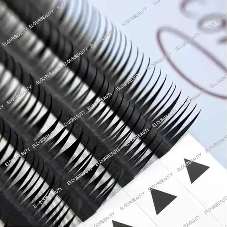 Newest wispy Wet Look Eyelash Extensions mapping EM89 Elour Lashes