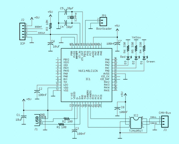 Can Interface To Usb With Schematic Diagram