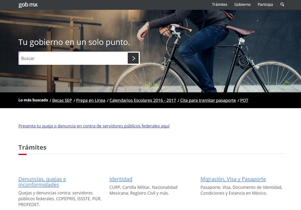 El portal único del gobierno. gob.mx