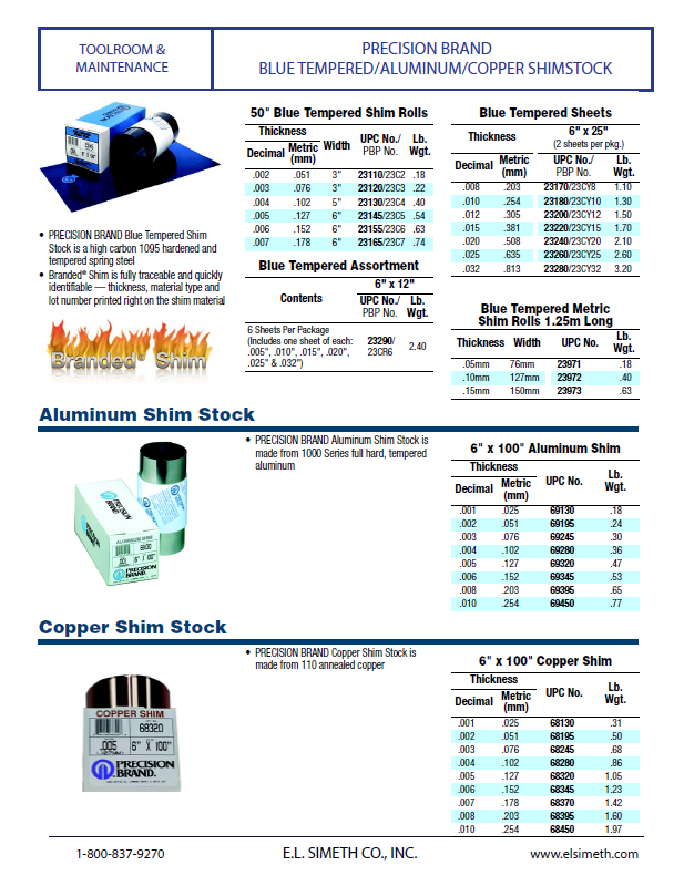 Precision Brand E.L. Simeth