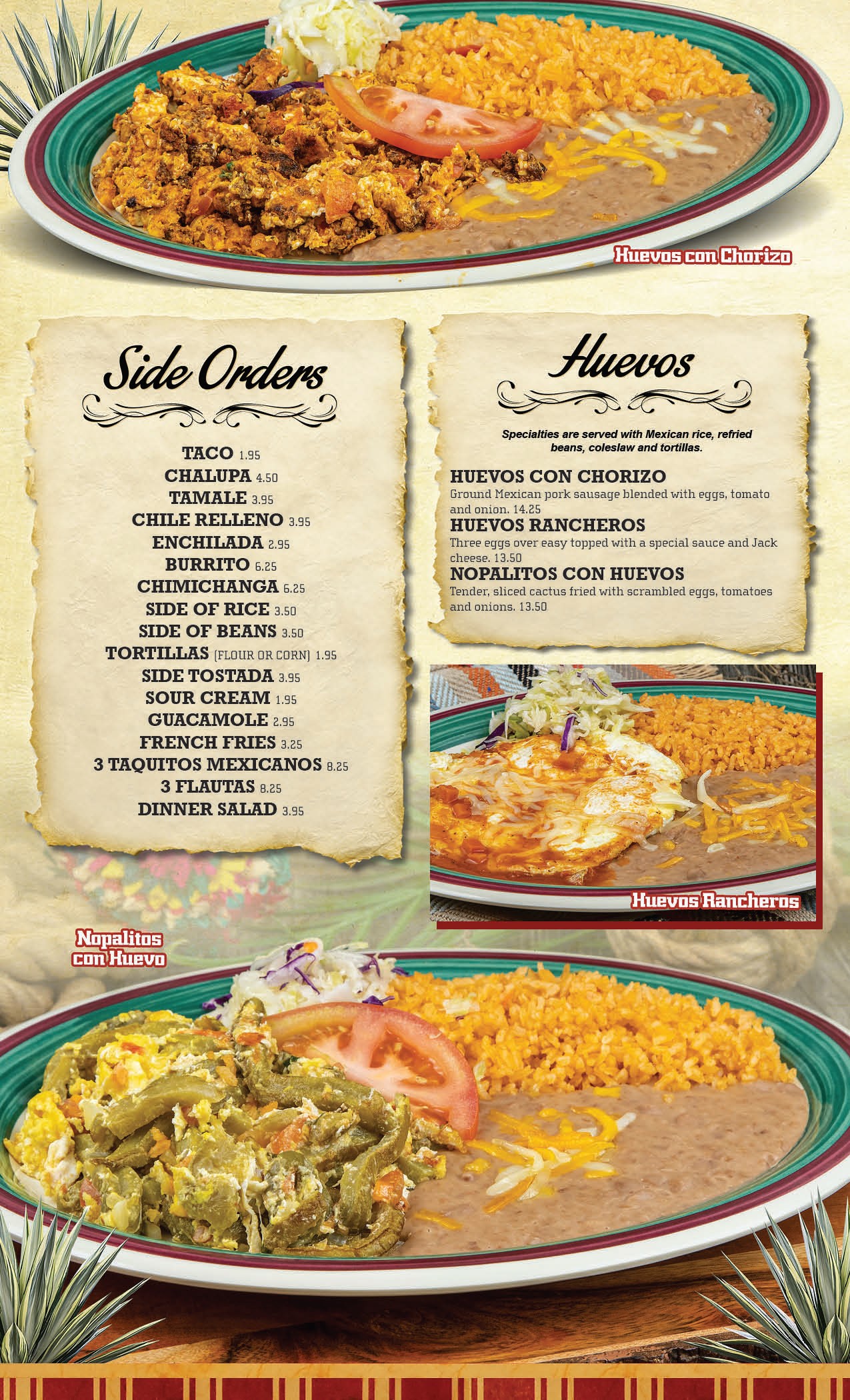 El Tapatio Menu