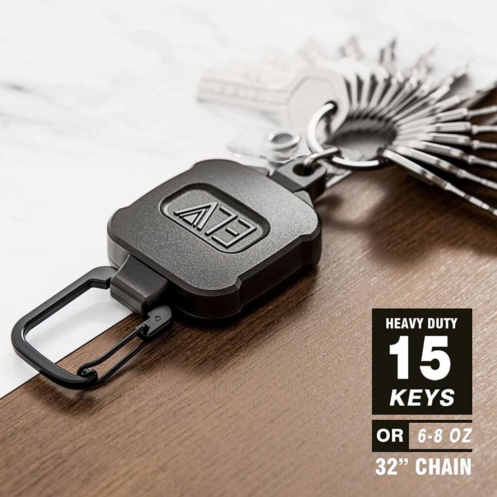 BUY ELV DIRECT Self Retractable ID Badge Key Holder Reel, Heavy Duty