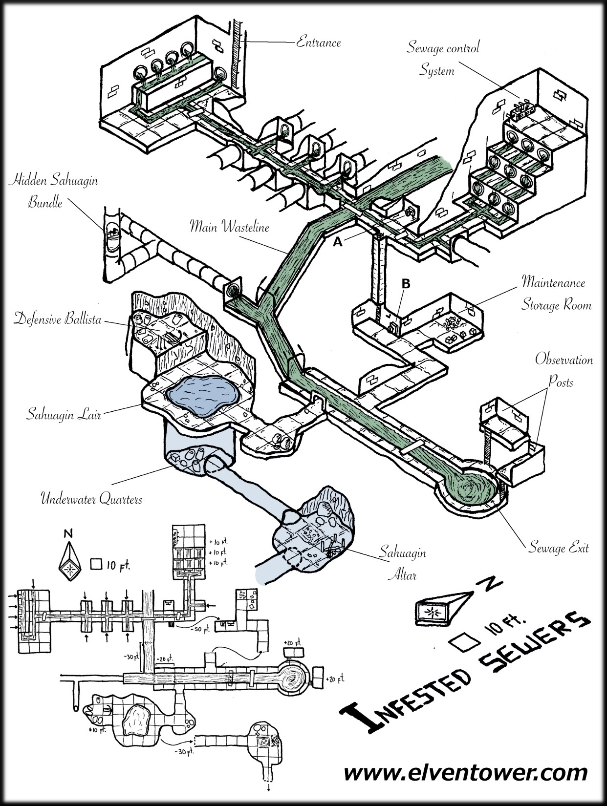 Map 38 Infested Sewers