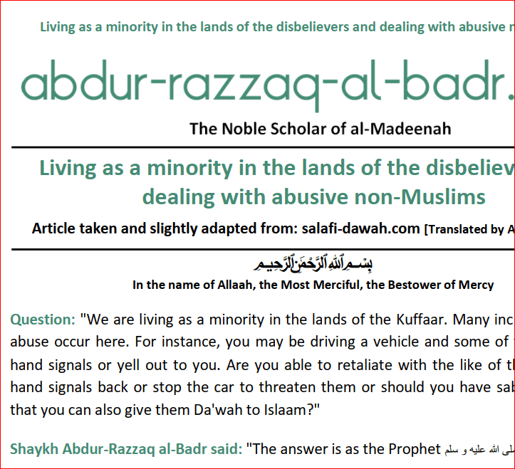 Lessons of Creed Acquired From the Hajj An Explanation of a Number of