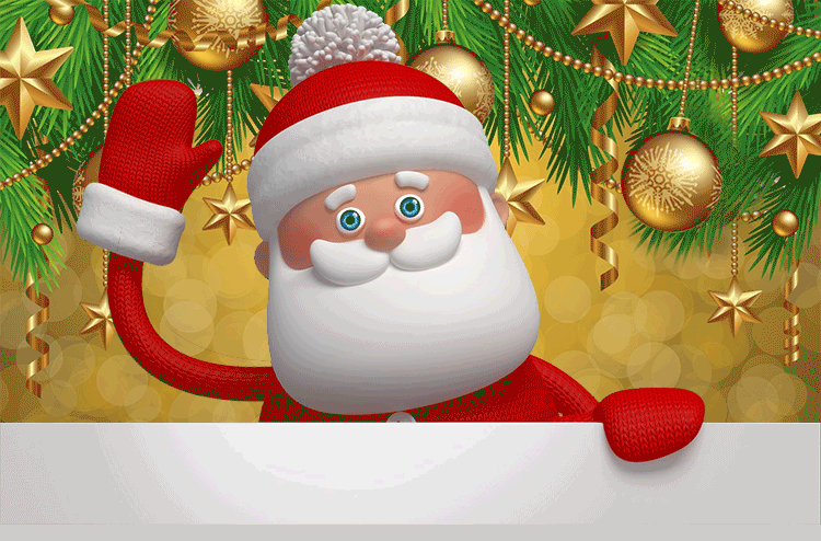 Animated Santa Waving Email Backgrounds ID 23131