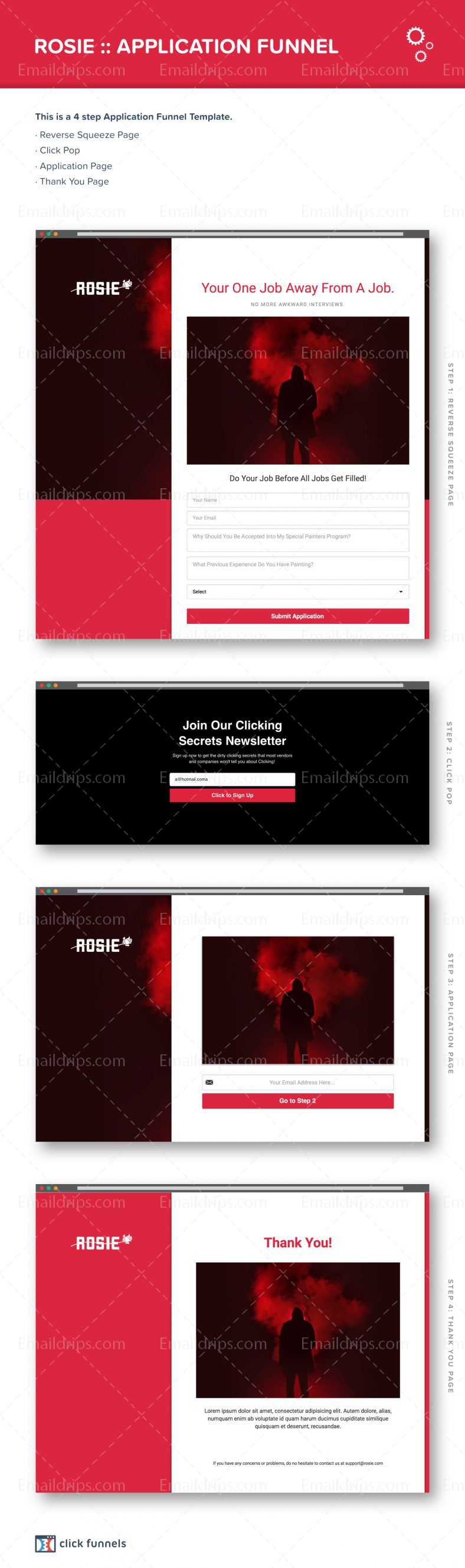 ROSIE Application Funnel Template