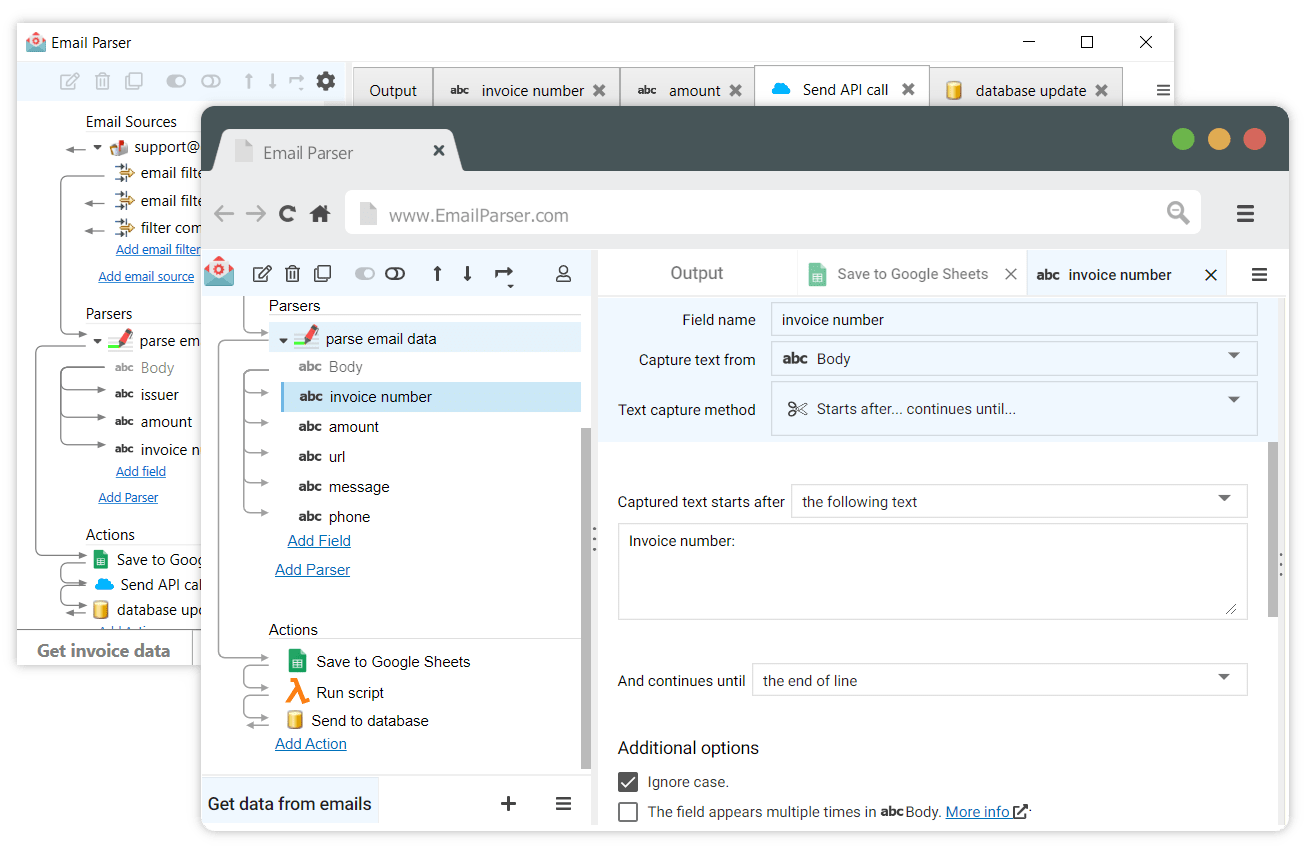 Email Parser Capture text from Emails