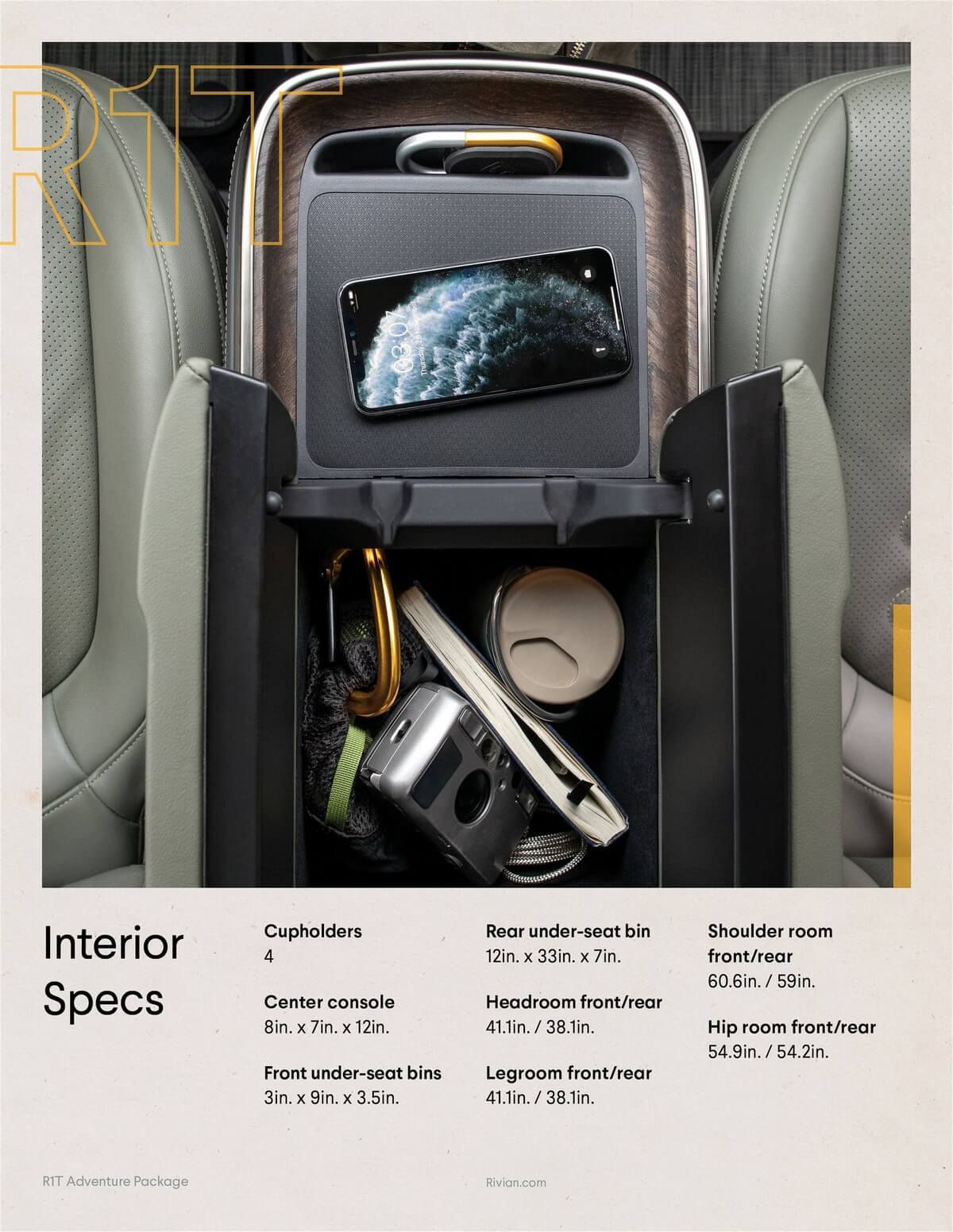 Rivian R1T's HighlyFunctional Interior Includes a Removable Speaker