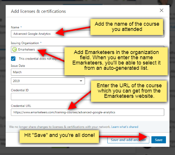 How To Add LinkedIn Licenses & Certifications Emarketeers