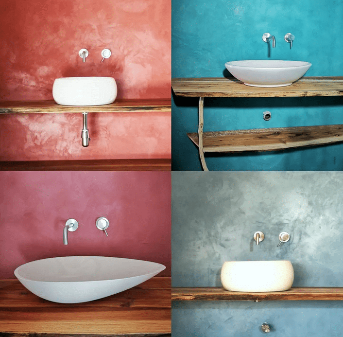 Tadelakt and stucco are limebased finishes.