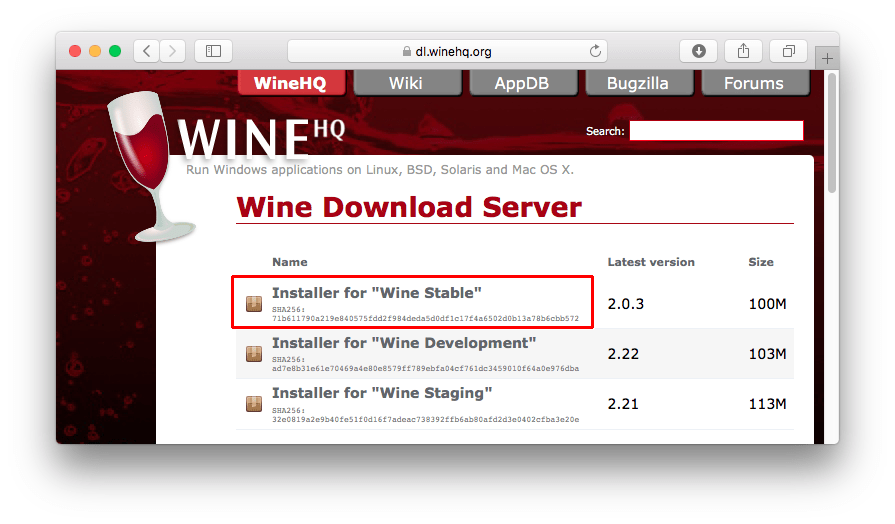 Installing Wine on Apple Mac