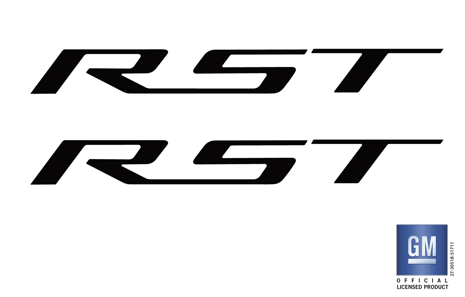 Chevy Silverado Matte Black RST Bedside Decals 2019-2022 GM OFFICIAL
