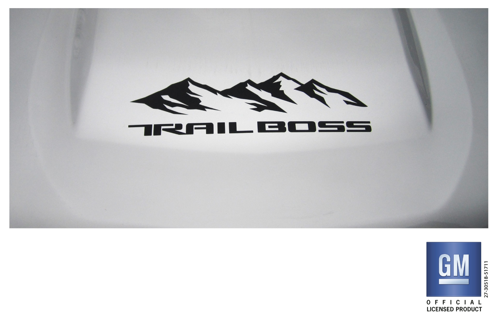 Chevy Silverado 1500 Matte Black MOUNTAIN TRAIL BOSS Hood Decal GM