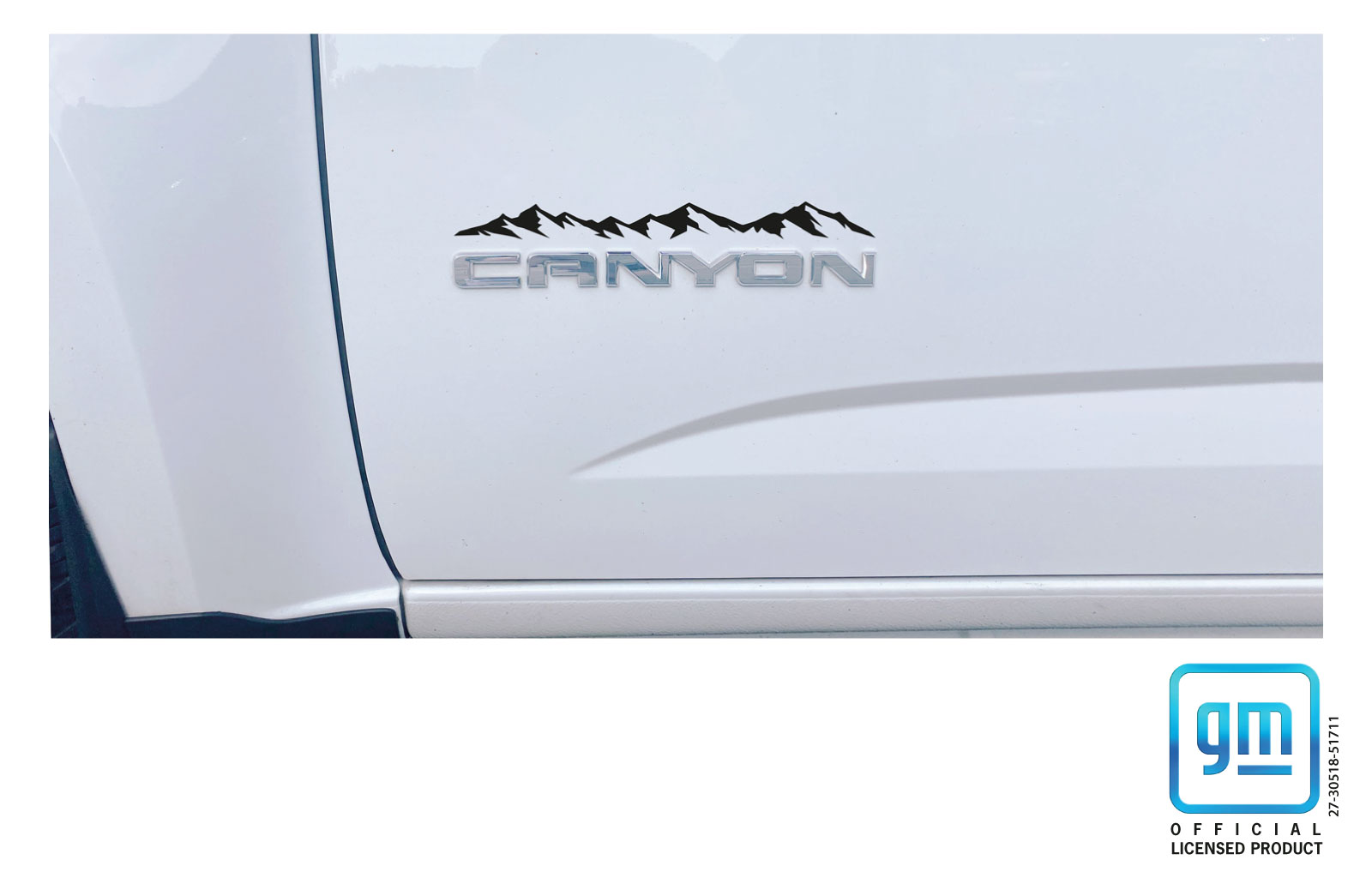 GMC Canyon Mountain Range Emblem Enhancement Gloss Black Decal Set GM