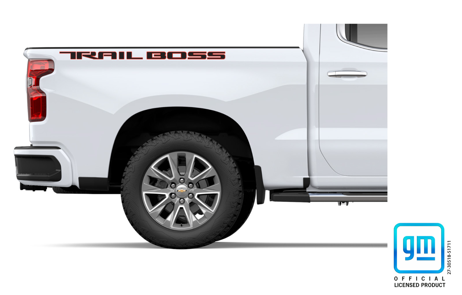 Chevy Silverado 20192024 Red Line TRAIL BOSS Bedside Lettering Decals