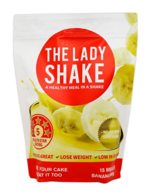 The LADY SHAKE Meal in a Shake Powder 840g Banana Flavour