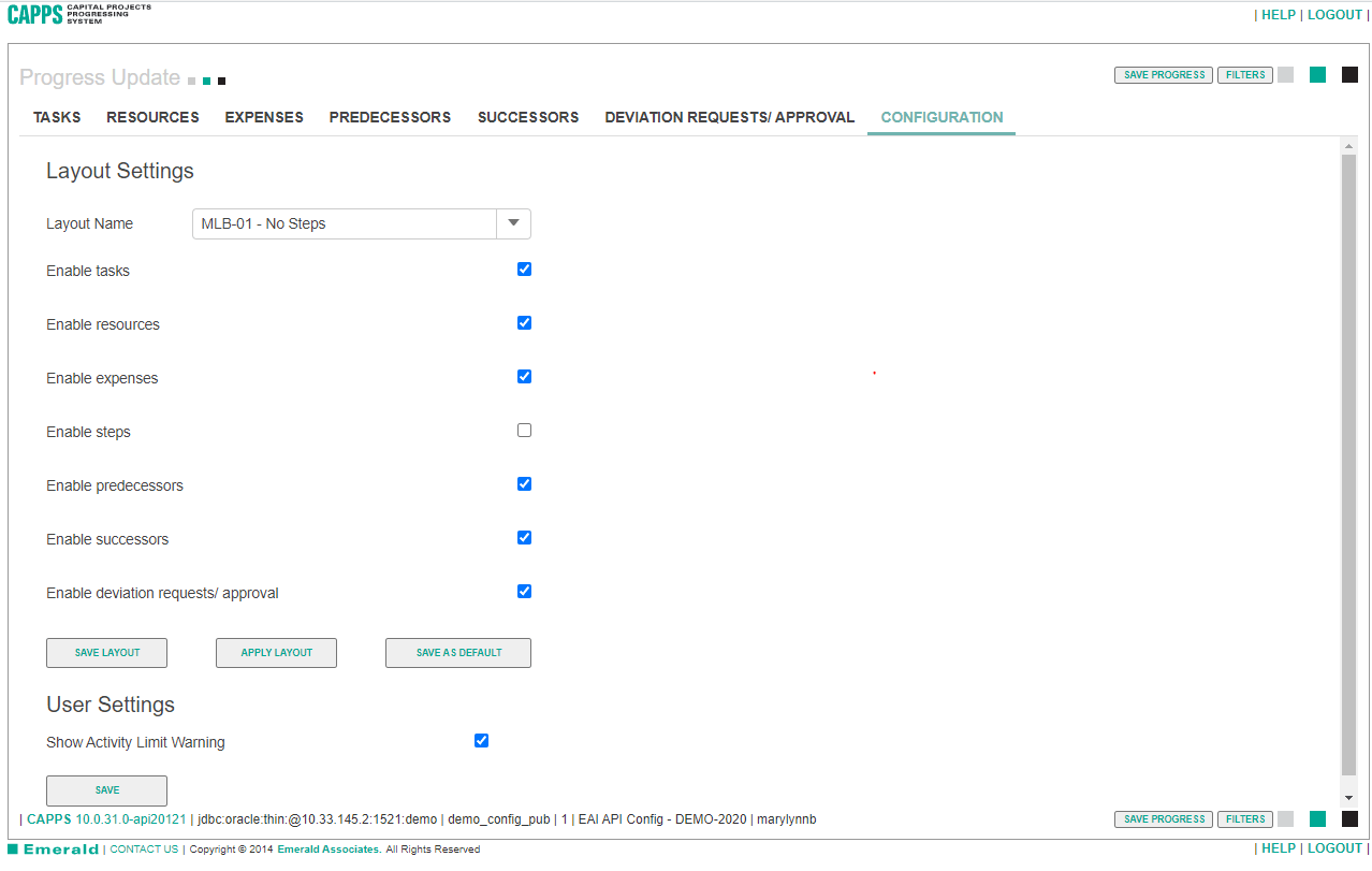 CAPPS Capital Project Progressing System