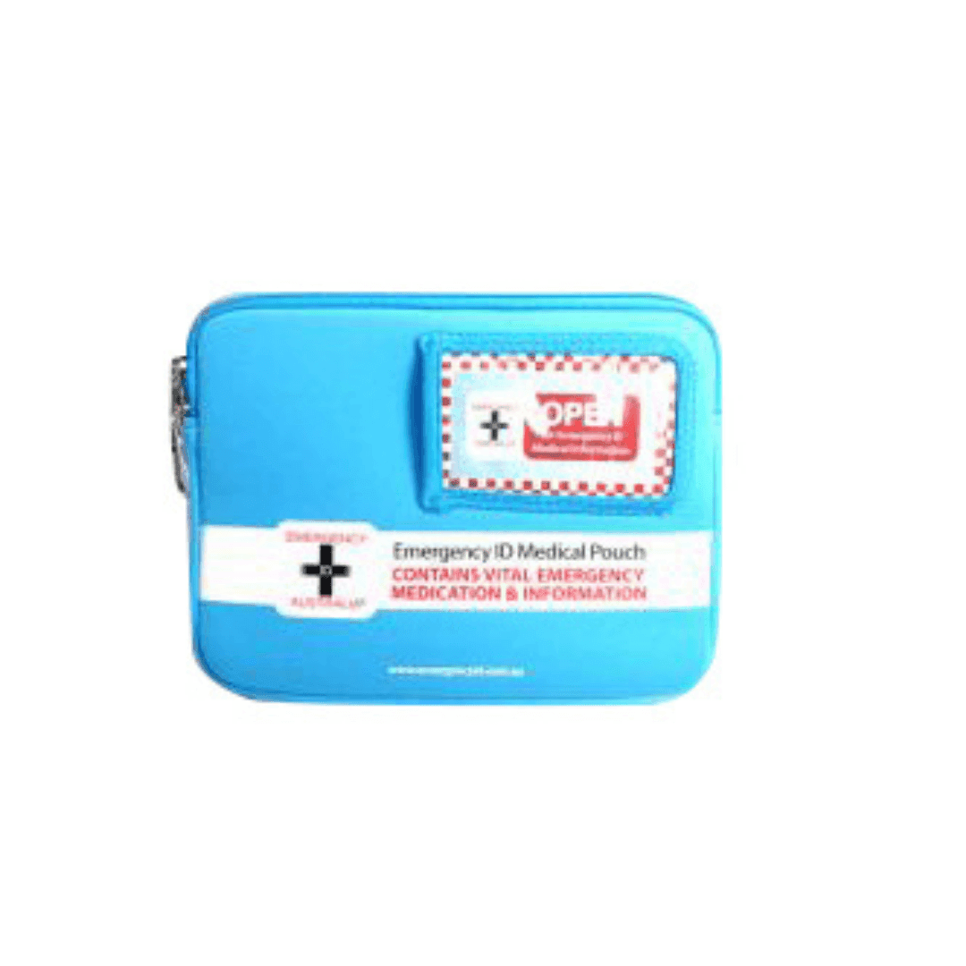 Emergency ID Medication Small Size Blue Bag Emergency ID Australia