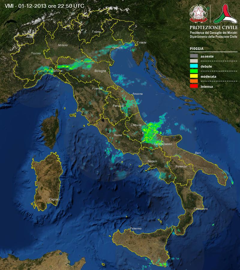 Italy Weather Map Radar Allerta meteo 01.12.2013 Emergenza24Emergenza24