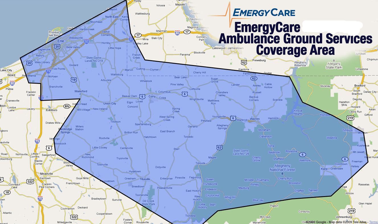 EmergyCare Service Area EmergyCare