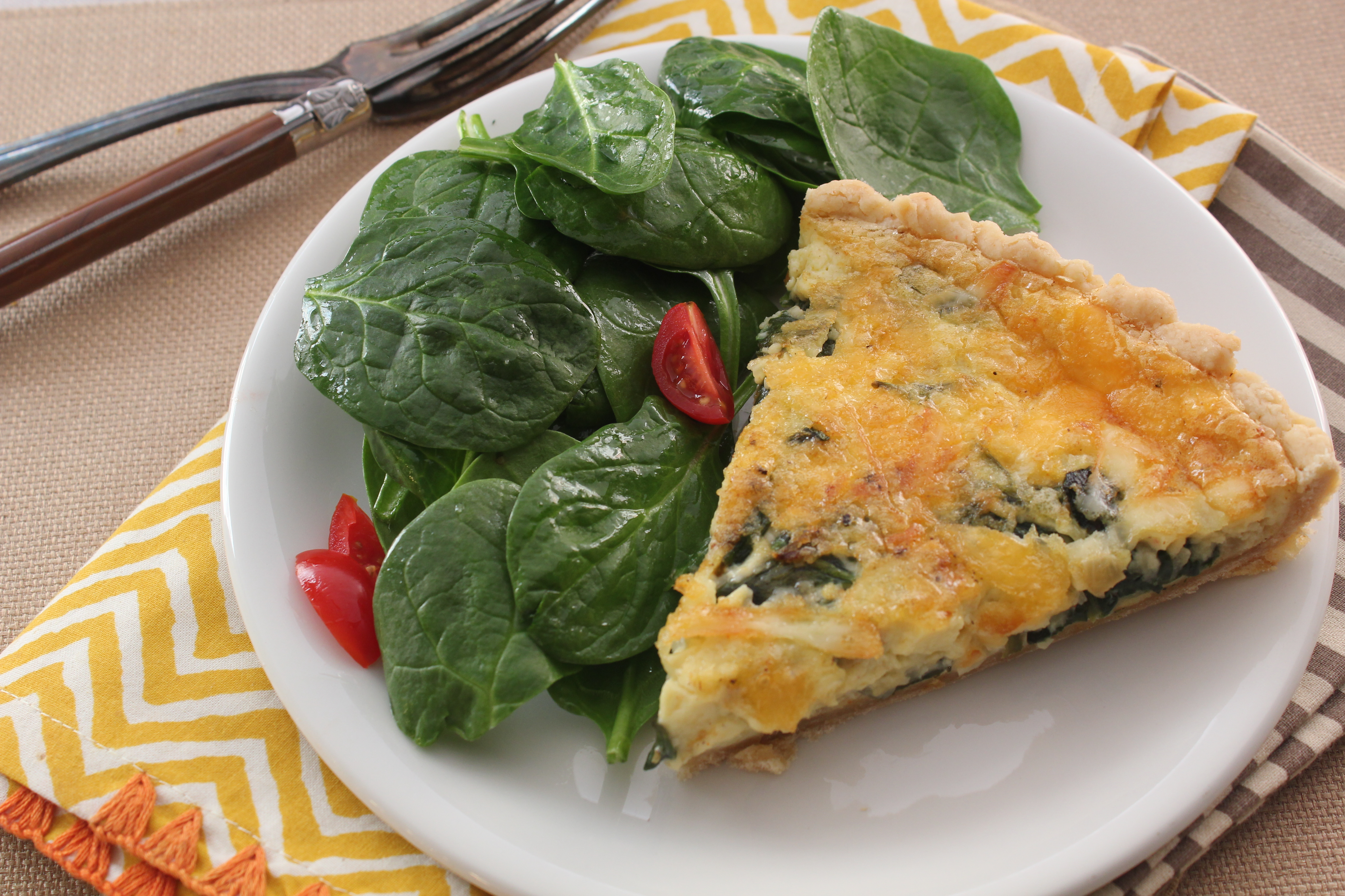 Spinach And Cheese Quiche